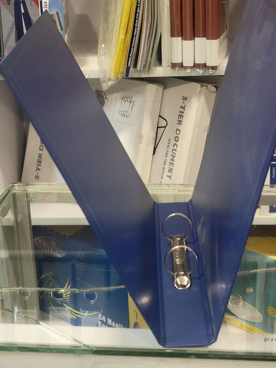 Two ring file holder